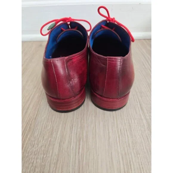 Paul Parkman Cap toe Multicolor Burnish Leather Oxford Dress Shoes 43 9.5 10 - Picture 10 of 12